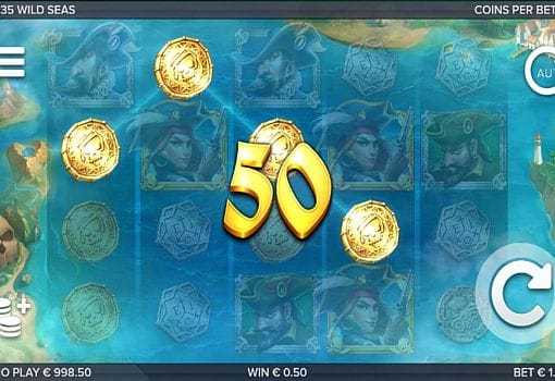 Выигрышная комбинация на линии - автомат Wild Seas