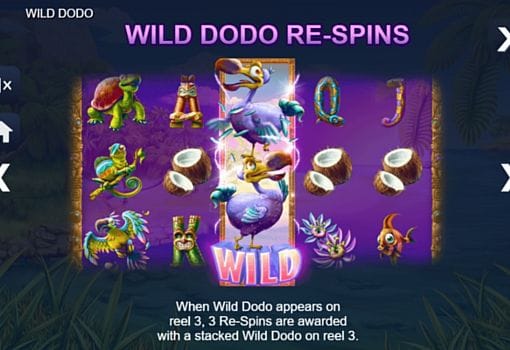 Описание знака Wild в онлайн слоте Wild Dodo